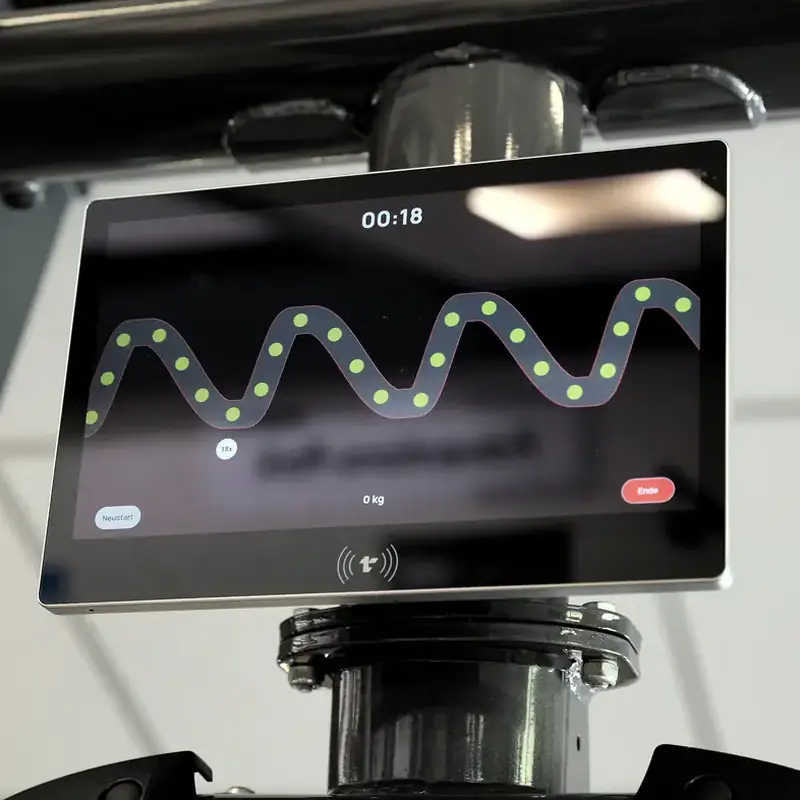 Live-Kurve auf dem Trackbar-Display